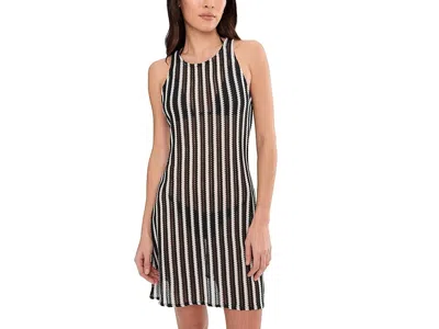 Becca Cabo High Neck Stripe Dress In Multi