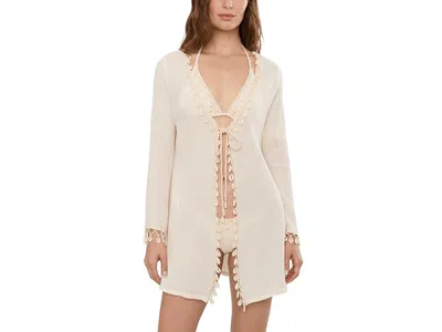 Becca Caught In The Net Tunic Women's Swimwear Natural: Sm In Gray