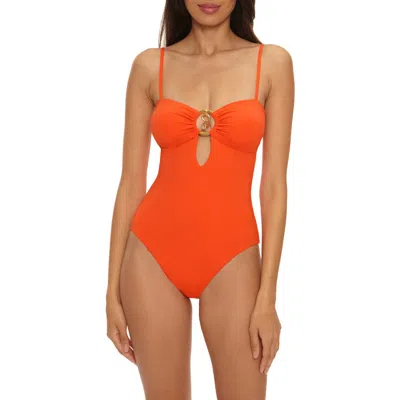 Becca Charmed Ring One-piece Swimsuit In Red