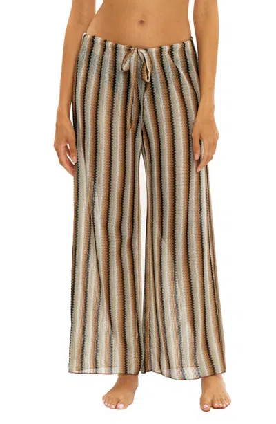 Becca Coconut Split Leg Cover-up Pants In Chocolate
