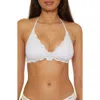 Becca Colette Banded Halter Bikini Top In White