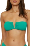 Becca Color Code Bandeau Bikini Top In Peacock
