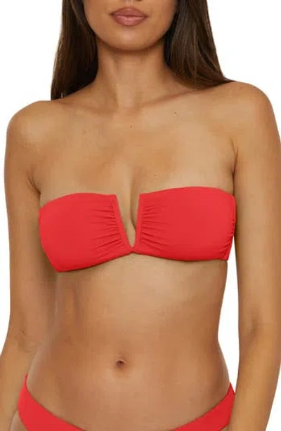 Becca Color Code Bandeau Bikini Top In Red