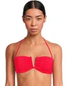 Becca Color Code Bandeau Bra Women's Fire Stretch Adjustable Strap Buu265 In Red