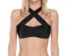 Becca Color Code Convertible Strappy Bikini Top In Bec Black In Black