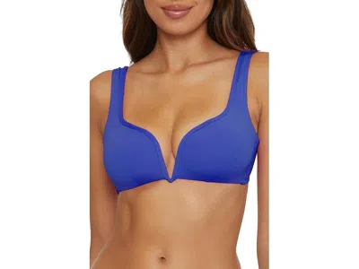 Becca Color Code Erin V Wire Cut Out Bralette In Blue