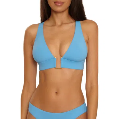 Becca Color Code Halter Bikini Top In Blue
