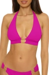 Becca Color Code Halter Bikini Top In Purple