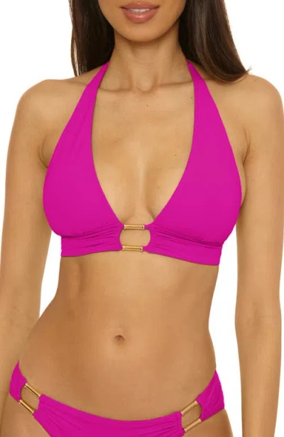 Becca Color Code Halter Bikini Top In Purple