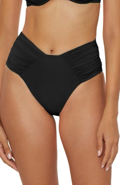 Becca Colour Code High Cut Bikini Bottoms In Black