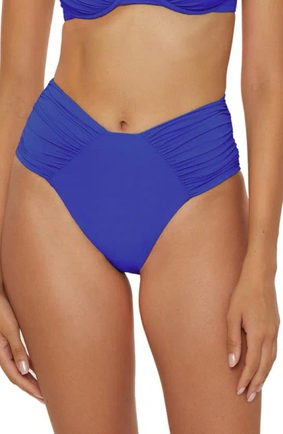 Becca Color Code High Cut Bikini Bottoms In Blue
