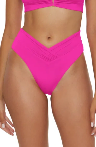 Becca Color Code High Waist Bikini Bottoms In Pink