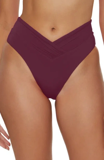 Becca Color Code High Waist Bikini Bottoms In Purple