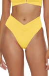 Becca Color Code High Waist Bikini Bottoms In Banana