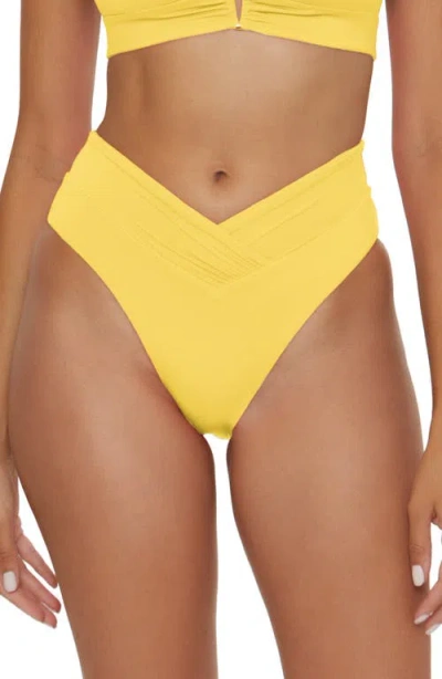 Becca Color Code High Waist Bikini Bottoms In Banana