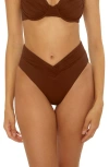 Becca Color Code High Waist Bikini Bottoms In Brown