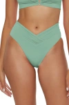 Becca Color Code High Waist Bikini Bottoms In Mineral