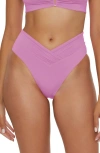 Becca Color Code High Waist Bikini Bottoms In Orchid
