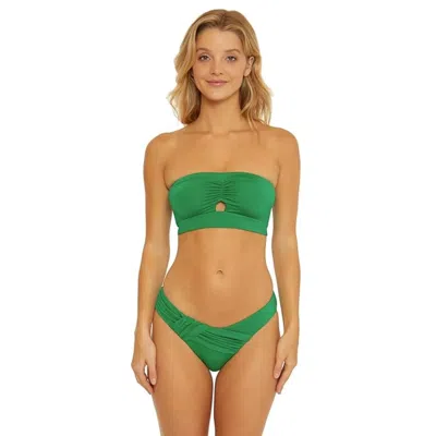 Becca Color Code Milani Draped Hipster Bottom Women's Grass Swimwear Gbo2496 In Green