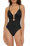 Becca Color Code One Piece Swimsuit In Black In Black