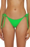 Becca Placeholder Side Tie Bikini Bottoms In Green
