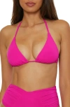 Becca Triangle Bikini Top In Azalea