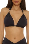 Becca Color Code Triangle Bikini Top In Black