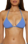 Becca Color Code Triangle Bikini Top In Blue
