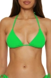 Becca Color Code Triangle Bikini Top In Green