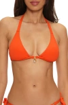 Becca Color Code Triangle Bikini Top In Orange