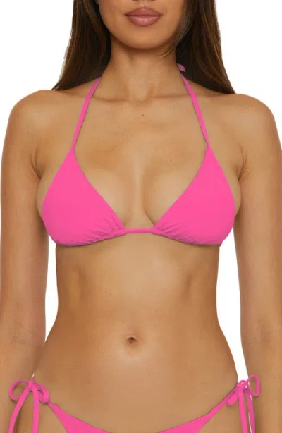 Becca Color Code Triangle Bikini Top In Pink