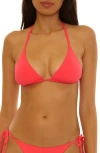Becca Color Code Triangle Bikini Top In Red