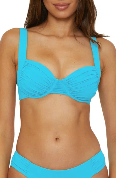 Becca Colour Code Underwire Bikini Top In Cobalt