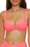 Becca Color Code Underwire Bikini Top In Coral Reef