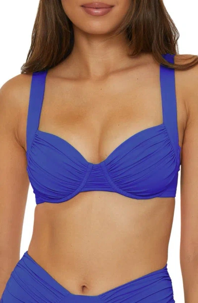 Becca Color Code Underwire Bikini Top In Sapphire