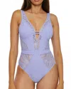 Becca Color Play One Piece Swimsuit In Bellflower In Purple