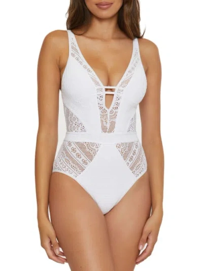 Becca Color Play Plunge One-piece In White