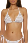 Becca Color Play Triangle Bikini Top In White