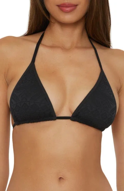 Becca Colour Play Triangle Bikini Top In Black