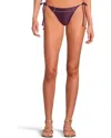 Becca Color Sheen Demi Tie Side Basic Bottom Womens Aubergine Swimwear Buu1190 In Blue
