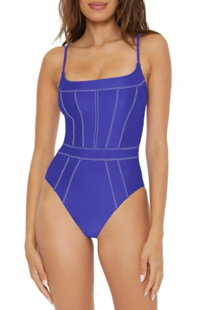 Becca Color Sheen One-piece Swimsuit In Azul