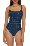 Becca Color Sheen One-piece Swimsuit In Blue