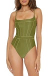 Becca Color Sheen One-piece Swimsuit In Green