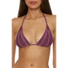 Becca Color Sheen Triangle Bikini Top In Aubergine