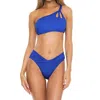 BECCA COLOR TWIST REMI TWISTED WRAP SWIM BOTTOM IN SAPPHIRE