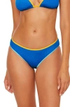Becca Women's Crinkle Crush Textured Bikini Bottoms In Blue