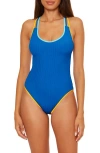 Becca Coral Crush One-piece Swimsuit In Blue