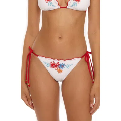Becca Countryside Side Tie Bikini Bottoms In Blue