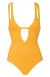 Becca Deep V-neck Teardrop One-piece Swimsuit