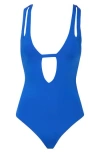 Becca Deep V-neck Teardrop One-piece Swimsuit